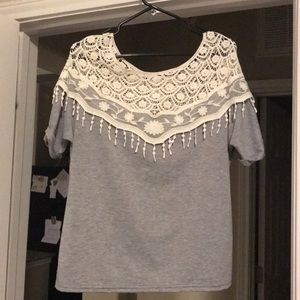 lace top t-shirt